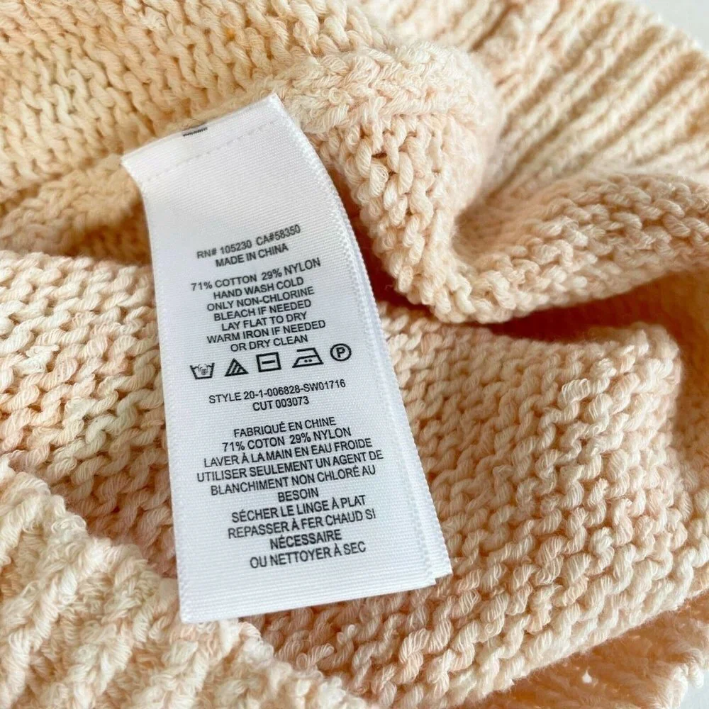 Joie Una Open-Knit Puff-Sleeve Sweater Size‎ XXS